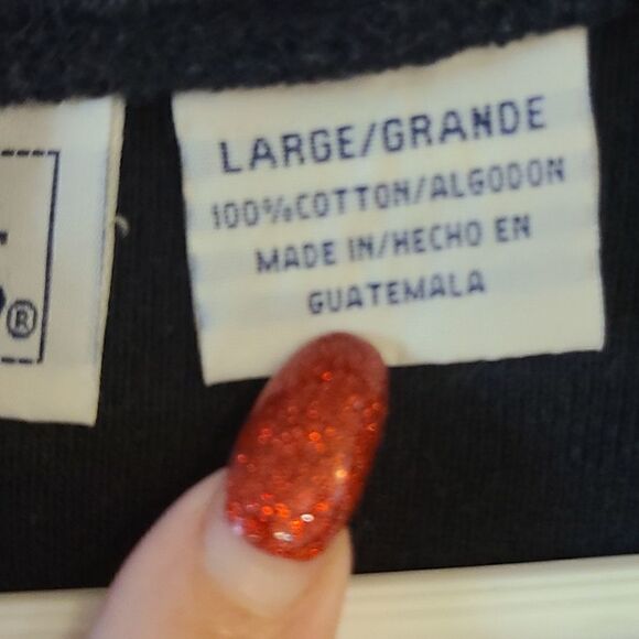 Large Basic Editions Black Long Sleeve Top - Picture 3 of 3